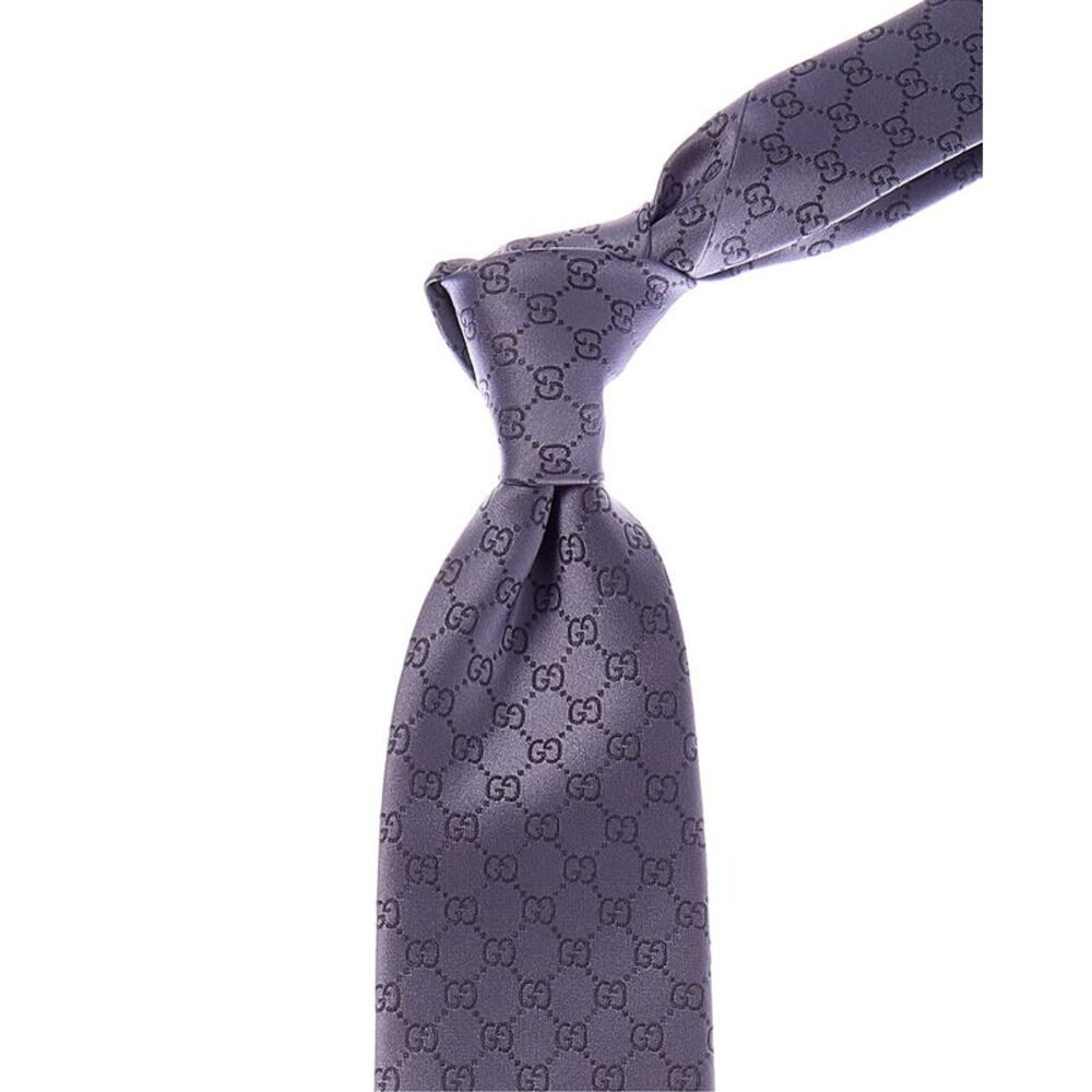 Gucci Purple Gg Silk Tie, Purple